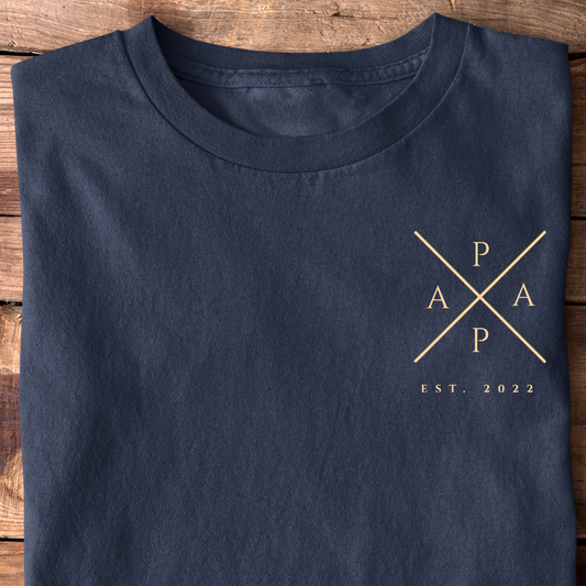 Papa Cross T-skjorte - Personlig dato